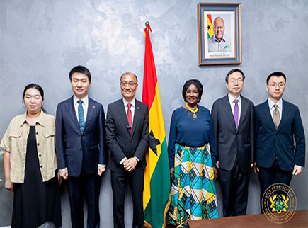 Vice President Opoku-Agyemang bids farewell to outgoing Chinese Ambassador