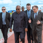 President Mahama arrives in Belarus, lays wreath at Victory Monument
