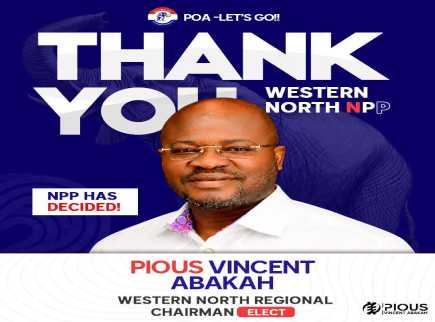 Pious Abekah elected NPP Western North Regional Chairman